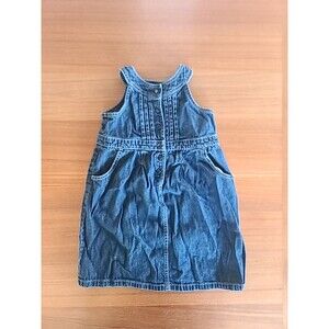 Old Navy Denim Overall Dress Snap Jumper 5T Blue Jean Girls